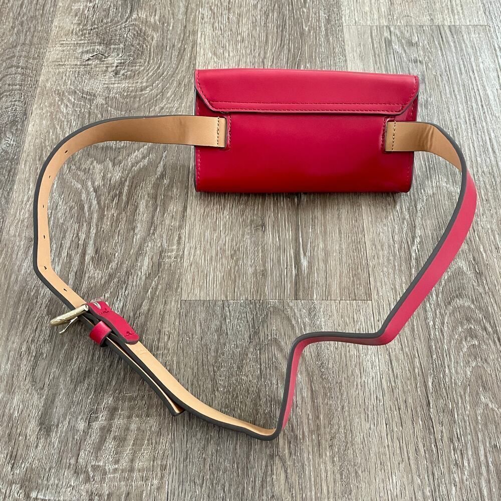 Kate Spade Red Bow Belt Bag Adjustable Leather S/M - Picture 3 of 9